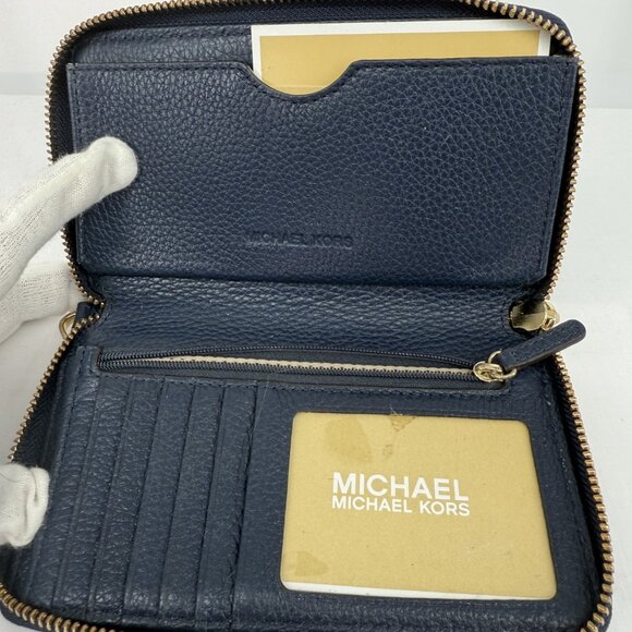 MICHAEL KORS Greyson Med Satchel and BRAND NEW Wallet Set in Blue - Picture 8 of 12